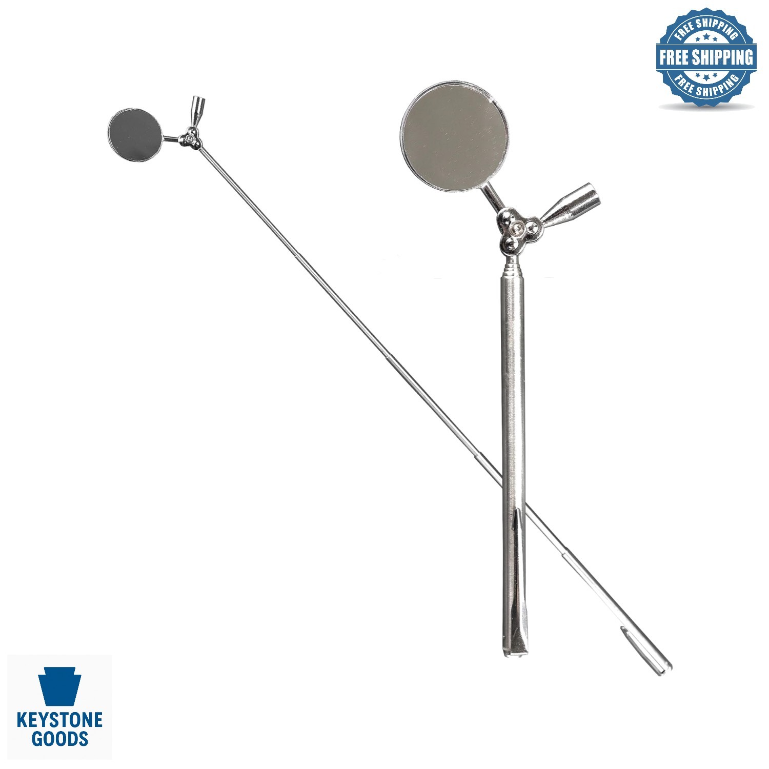 2-Pack Telescoping Magnetic Inspection & Pickup Tools, Extendable to 20 inches