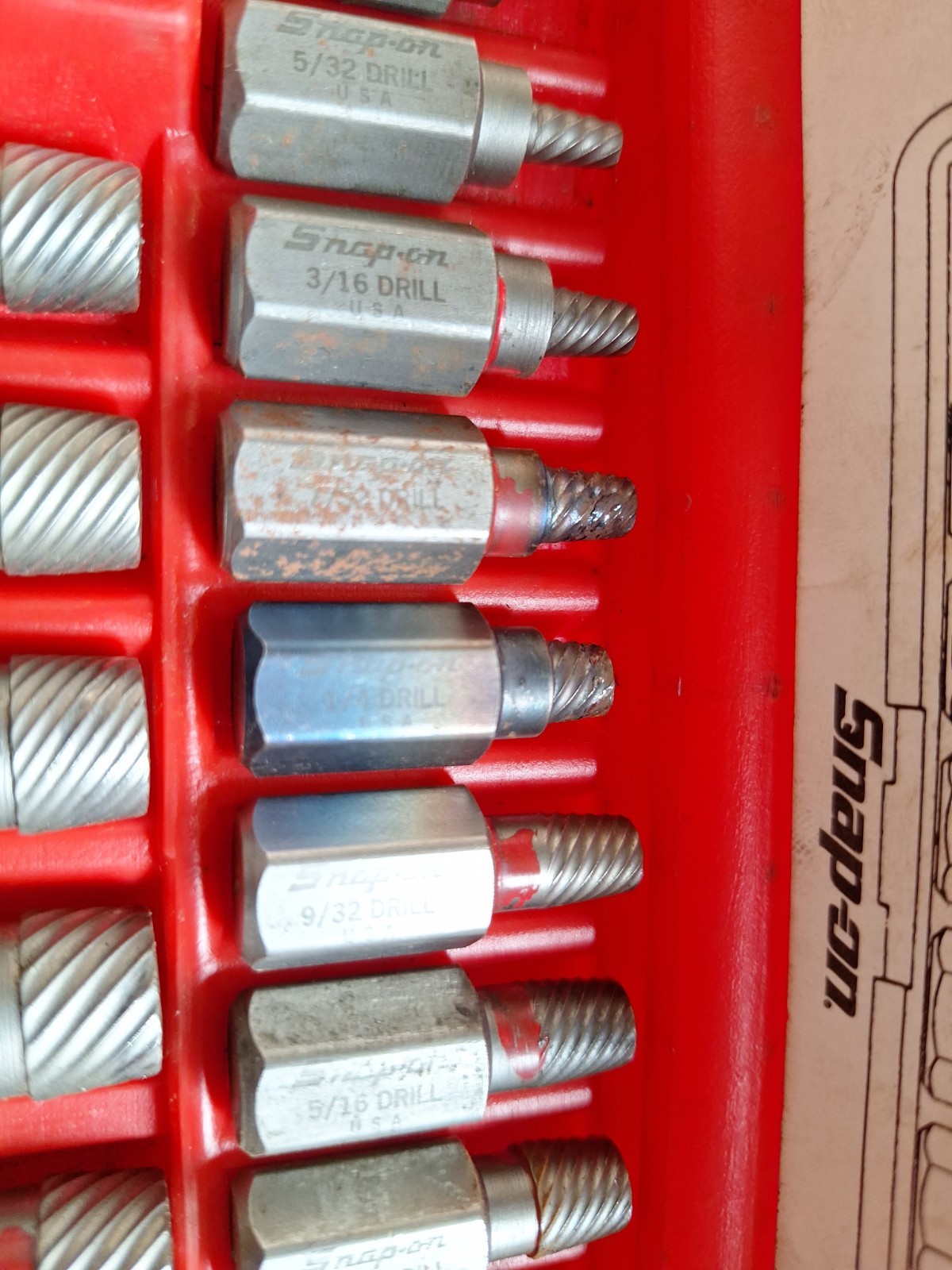 REX15B Snap-On Screw Extractor Set 15-Piece Hexagonal Head Multi Spline