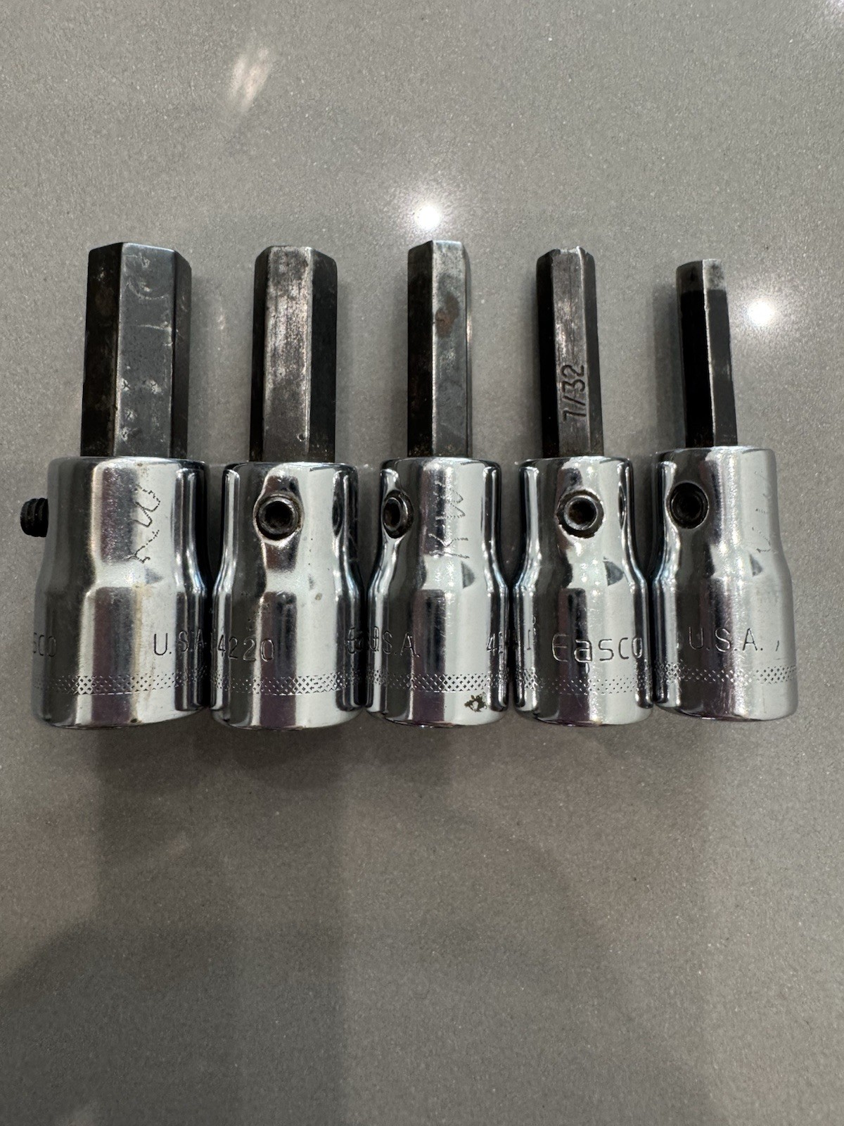 5PC EASCO 1/4″ DRIVE HEX SOCKET SET SAE