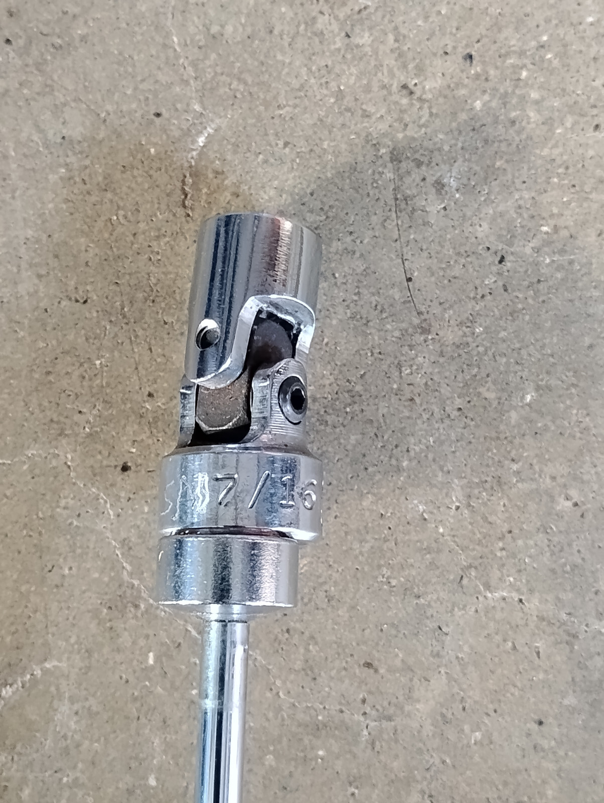 Mac Tools 1/4 Drive 7/16″ 6PT Swivel Chrome Socket MU146 USA Made
