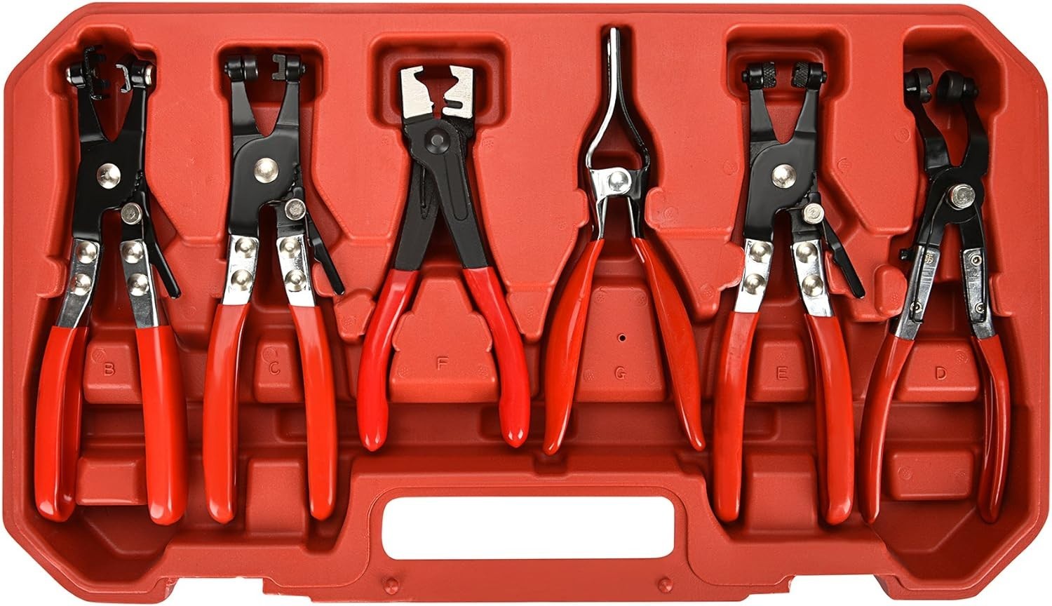 9pc Professional Hose Clamp Pliers Set – Long with Swivel Jaw Tools