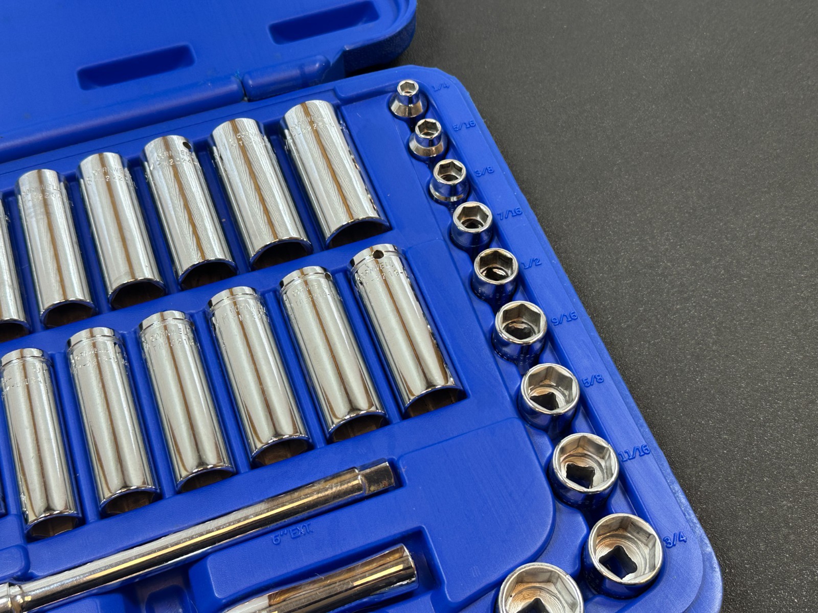 🇺🇸 Cornwell Tools USA 47pc 3/8″ Drive Super Socket Set SAE Metric, TS247SSFT