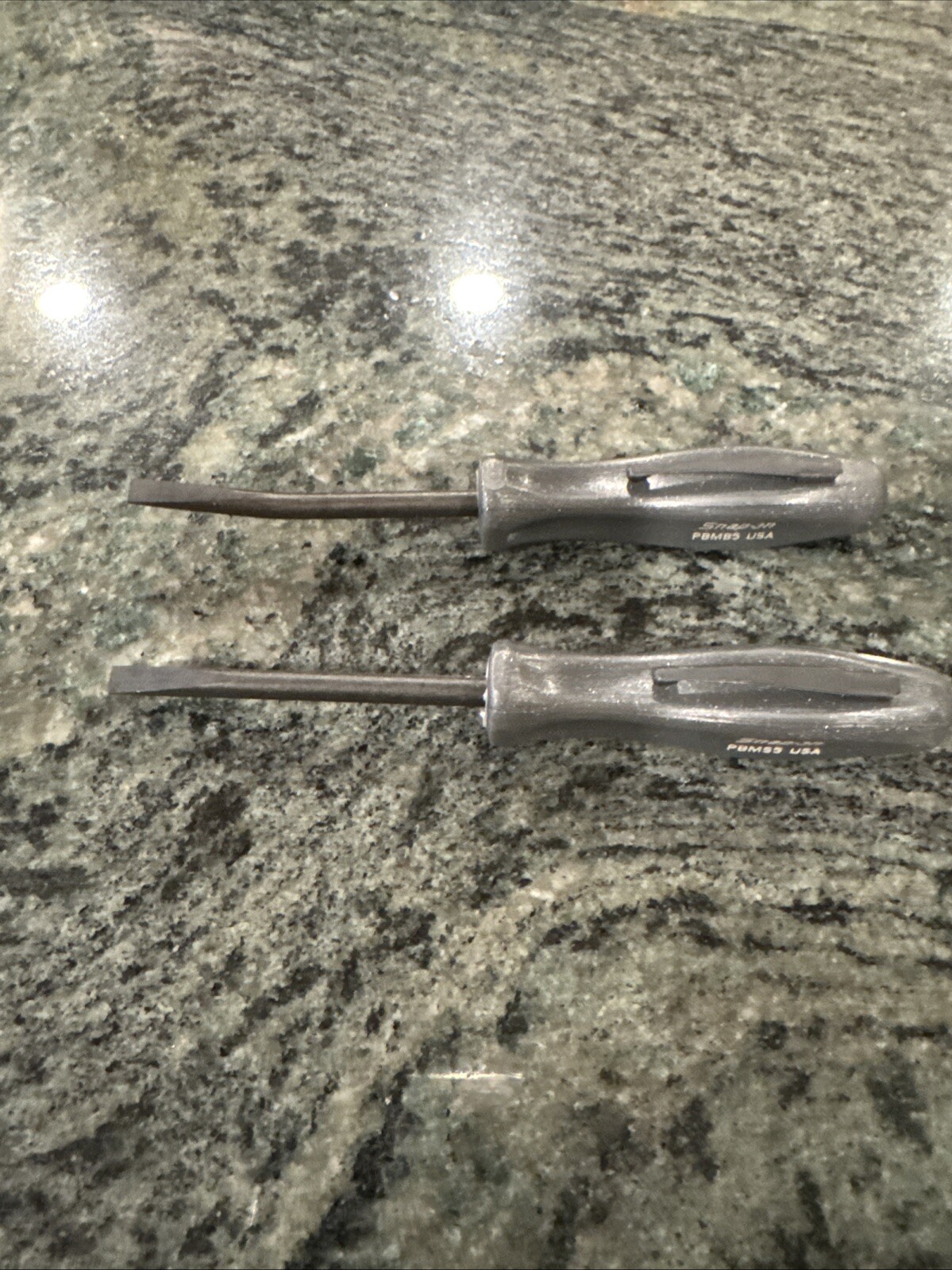 snap on 2 pc titanium 5” mini poket prybar set straight, bent pbms5dt, pbmb5dt