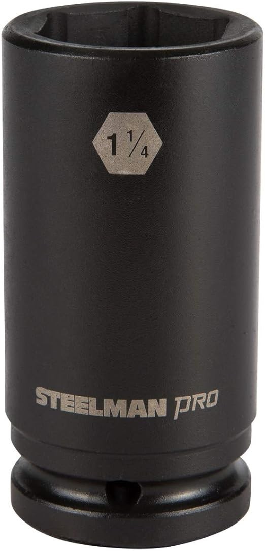 Steelman 3/4 in. Drive 1-1/4 in. 6 Point Deep Impact Socket 79268
