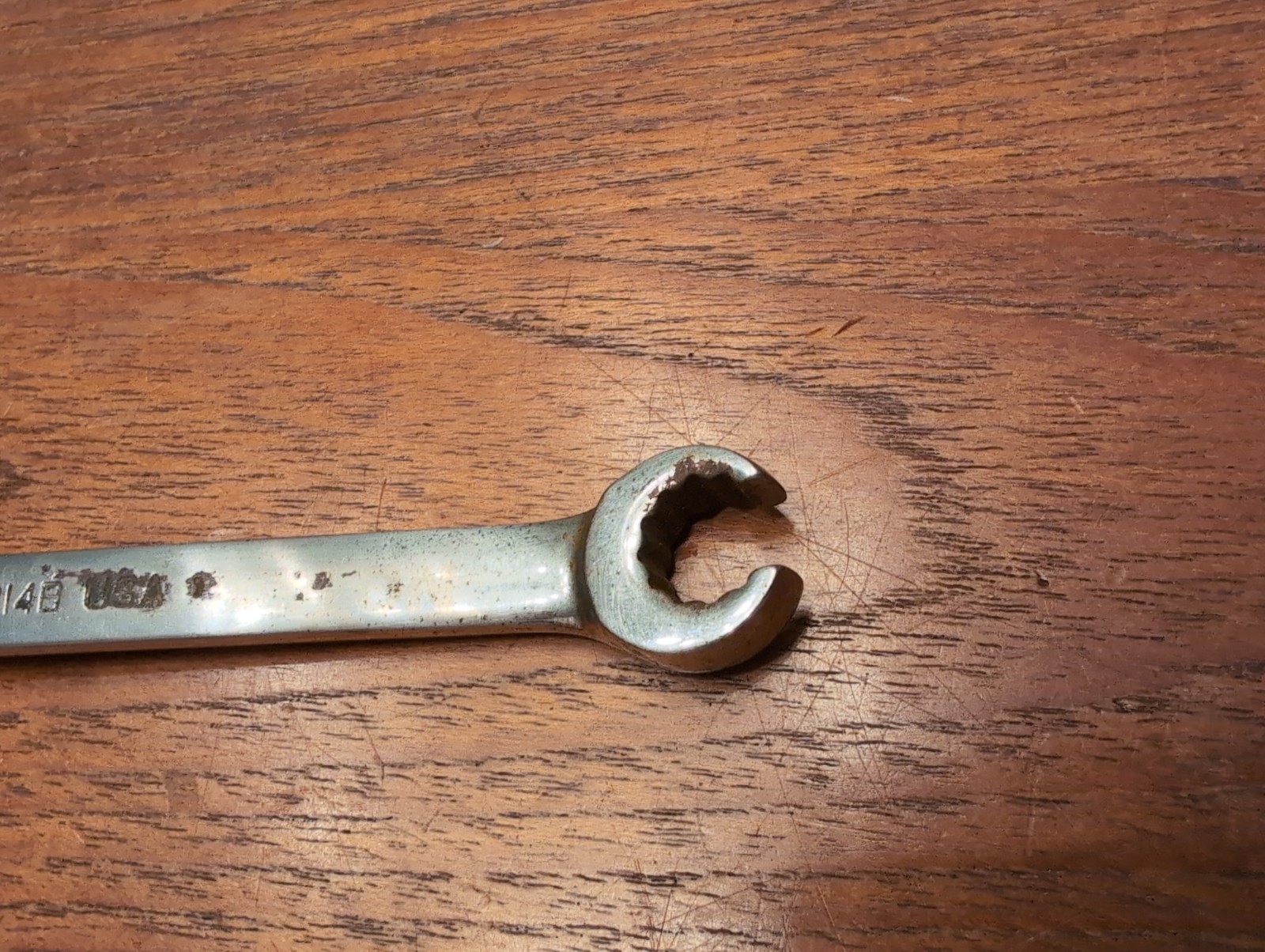 Snap-on tools 3/8 x 7/16″ SAE flare nut open end wrench RXH1214b Nice! 12pt