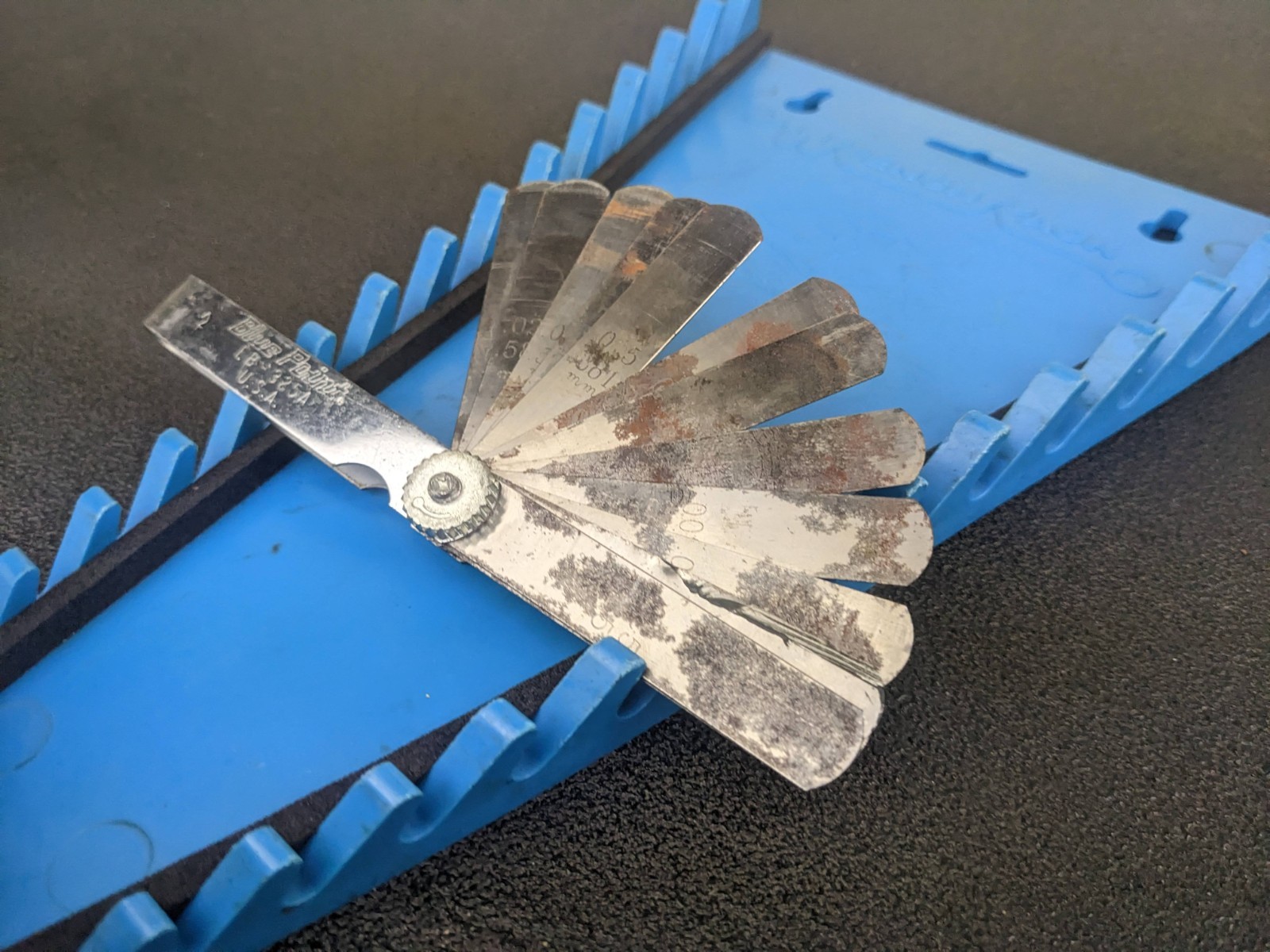 #bl568 Blue Point FB325A Feeler Gauge Set 25 Blades Inches SAE Metric USA