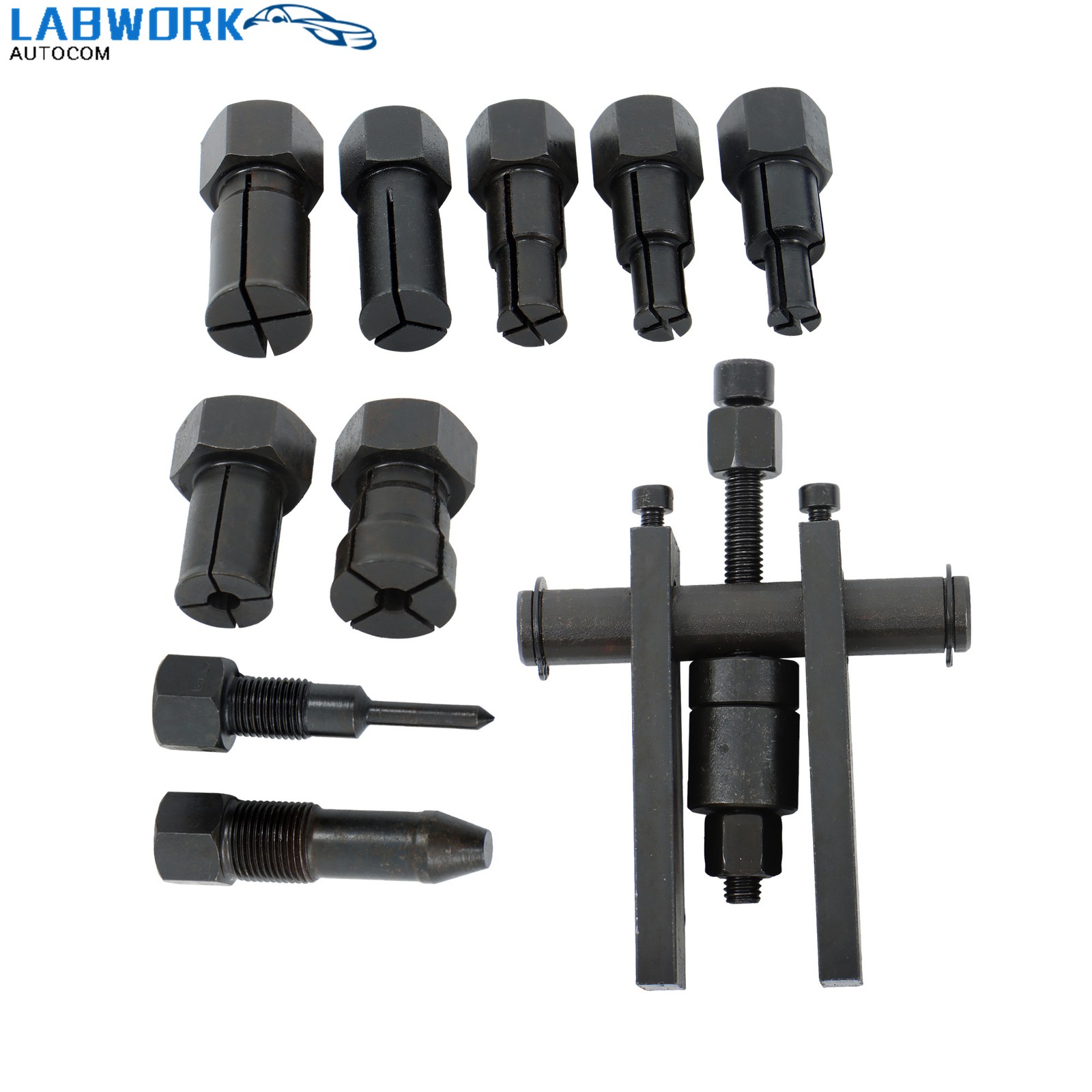 10PC Motorcycle Inner Bearing Removal Tool Extractor Puller Set Internal 8-25MM