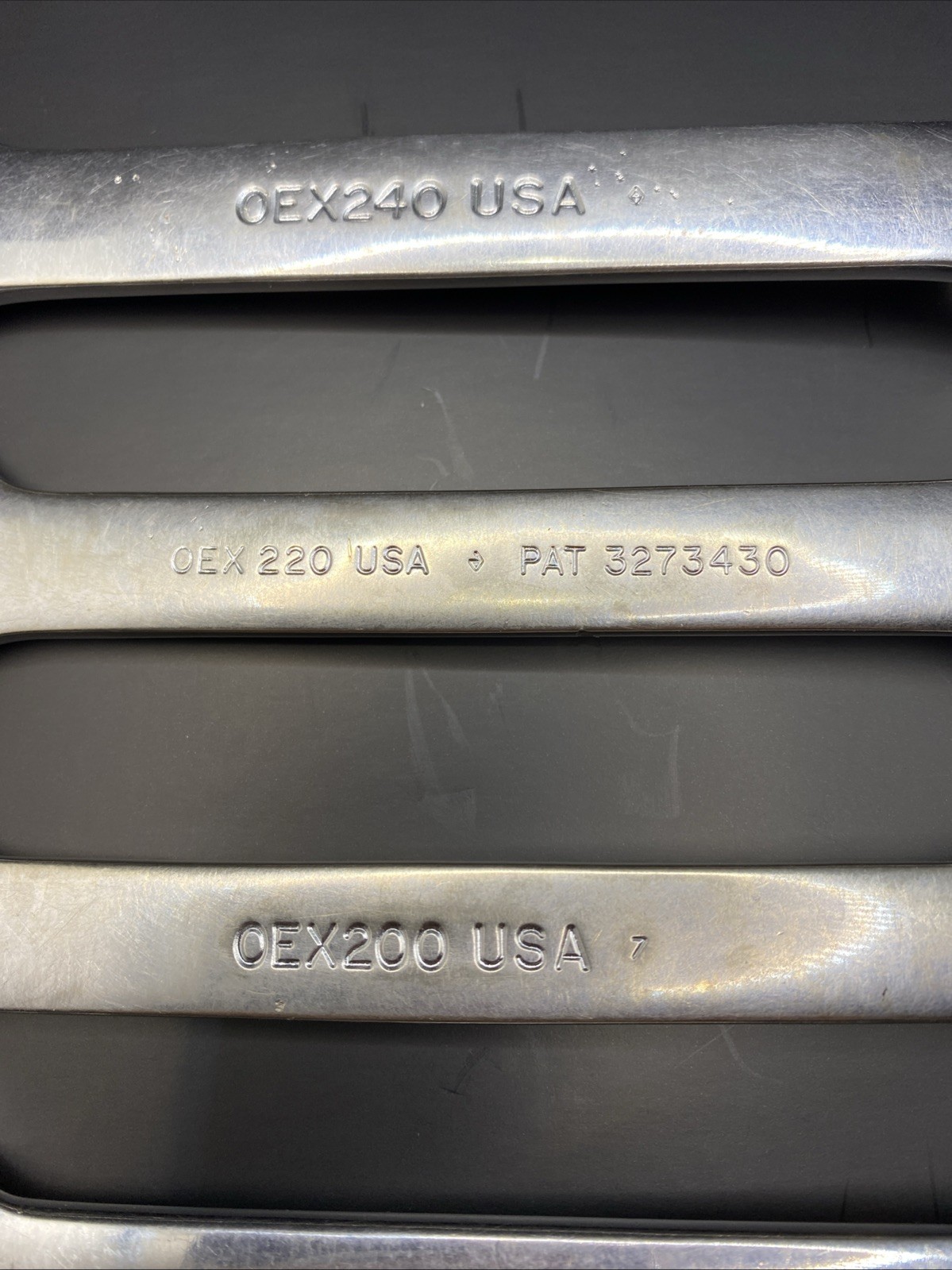 Snap-on Tools OEX160-240 12 Point SAE Short Combination Wrench Chrome USA NICE!