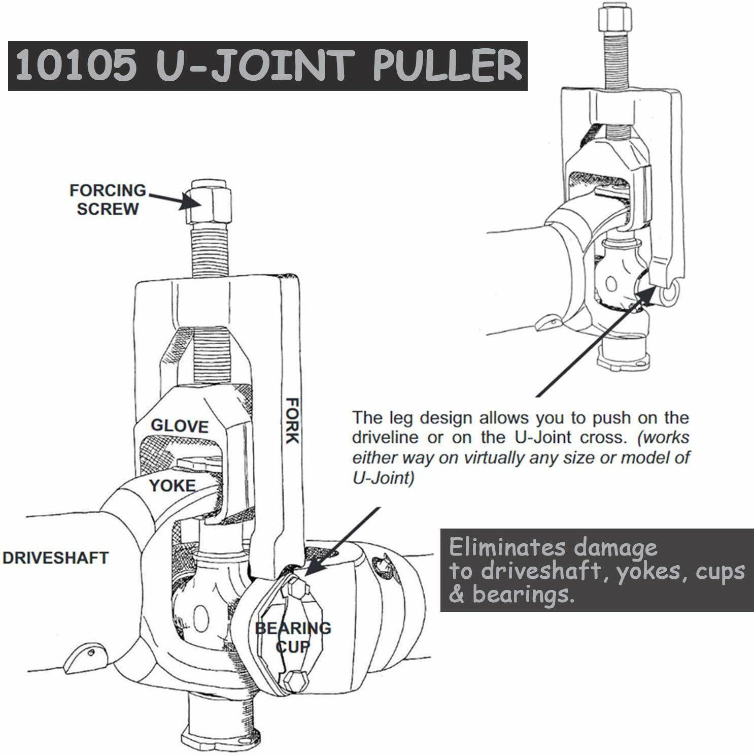 10105 U-Joint Pullers Automotive (Class 1-3) for Trucks Cars Vehicles Equipment