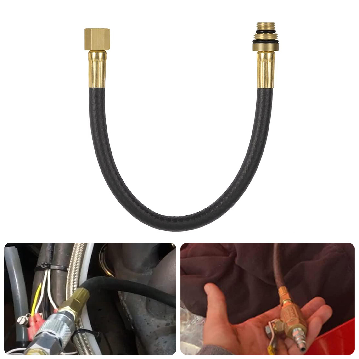 Air Valve Holder 12″ Flexible Hose 19700 for 14mm and 18mm Spark Plug Threads
