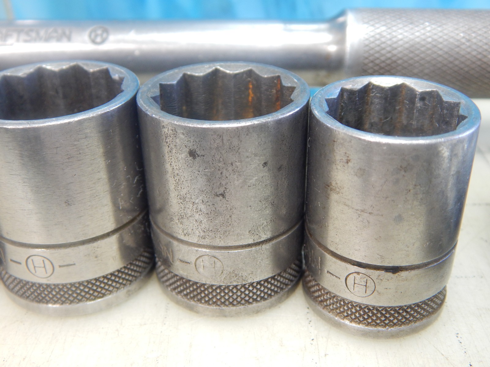 Vintage 1940’s Craftsman 1/2″ Dr. 16pc Socket Set, Breaker Bar, ALL -H- Series