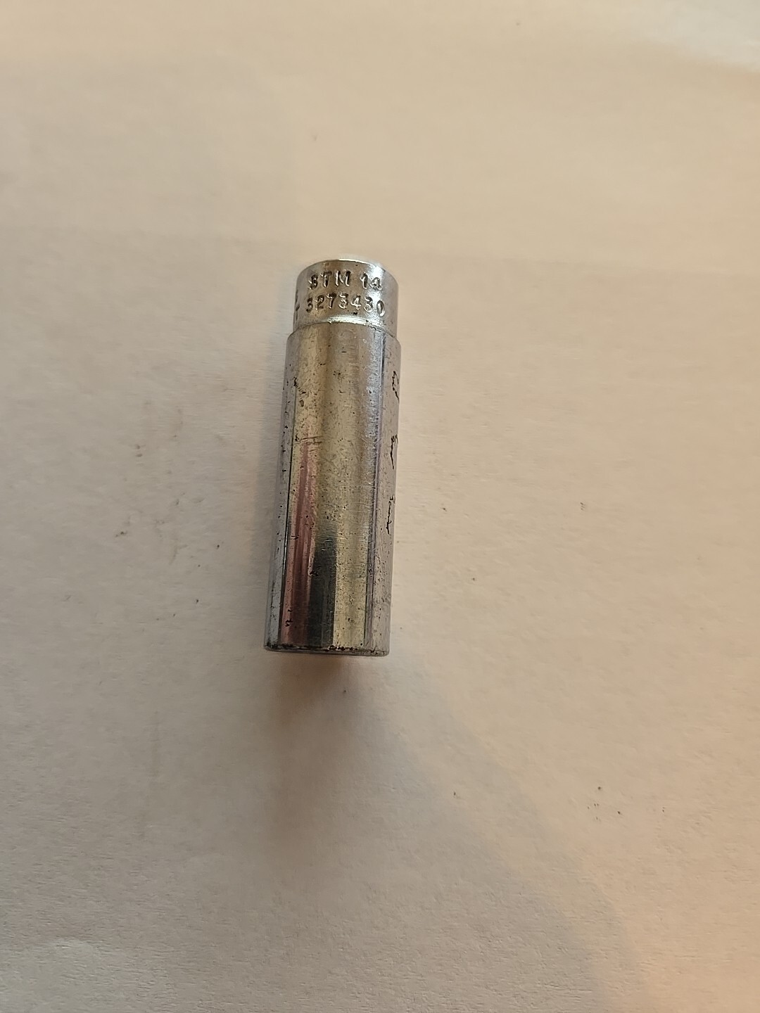 Snap On 1/4″ Drive 7/16″ 6PT SAE Deep Chrome Socket STM14