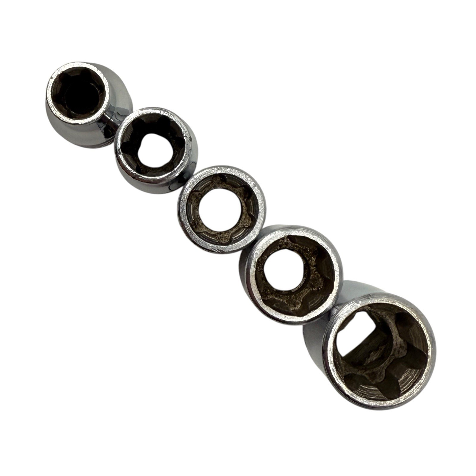 Snap On 5 pc Shallow Inverted Torx Socket FLE140 3/8″ Drive E18 E16 E14 E12 E10