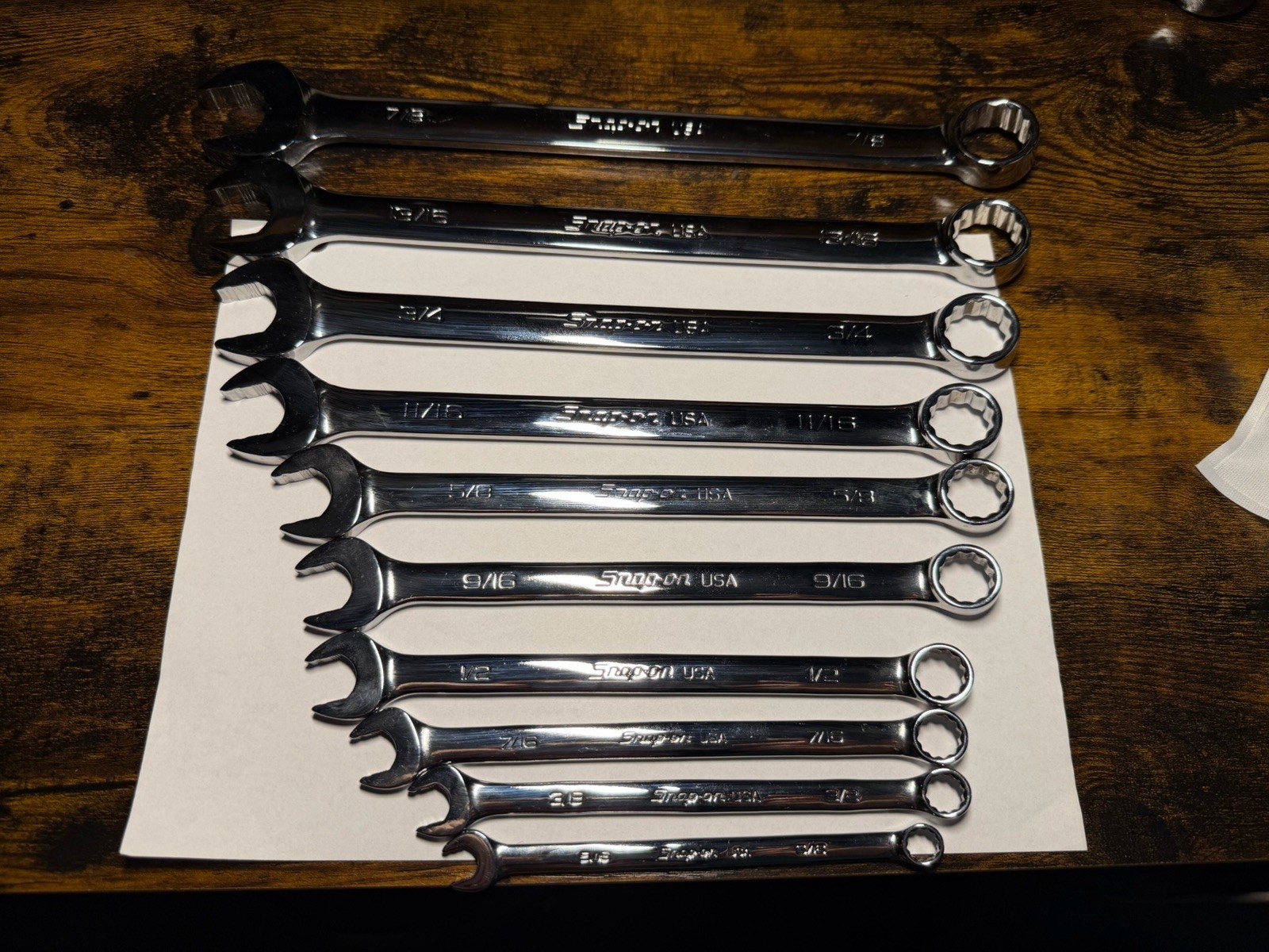 Snap-on Tools USA NEW 10pc 12 Point Flank Drive PLUS Combo Wrench Set SOEX710