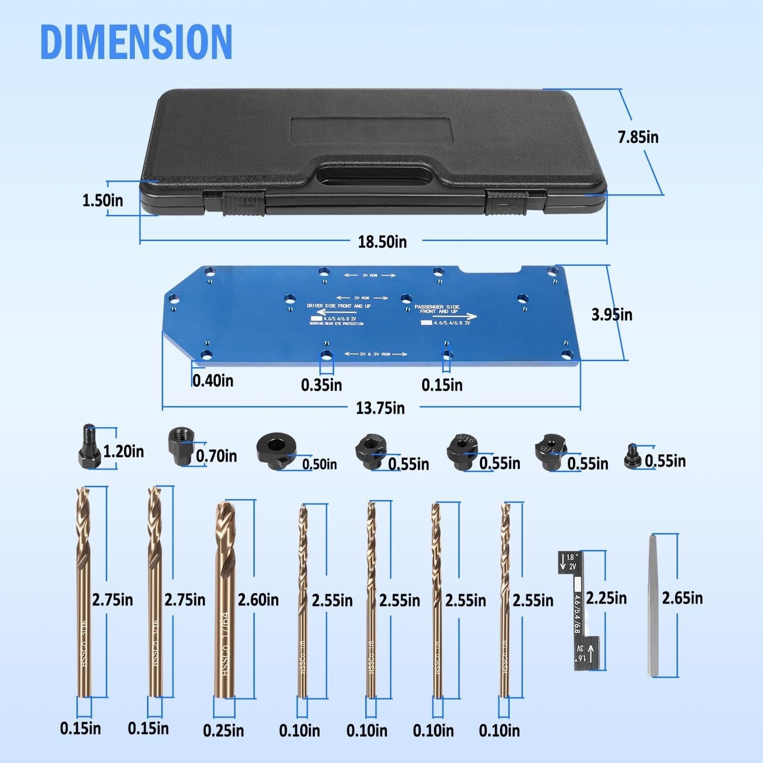 71600 Manifold Drill Template for FORD 4.6L, 5.4L & 6.8L V10 2 Valve and 3 Valve