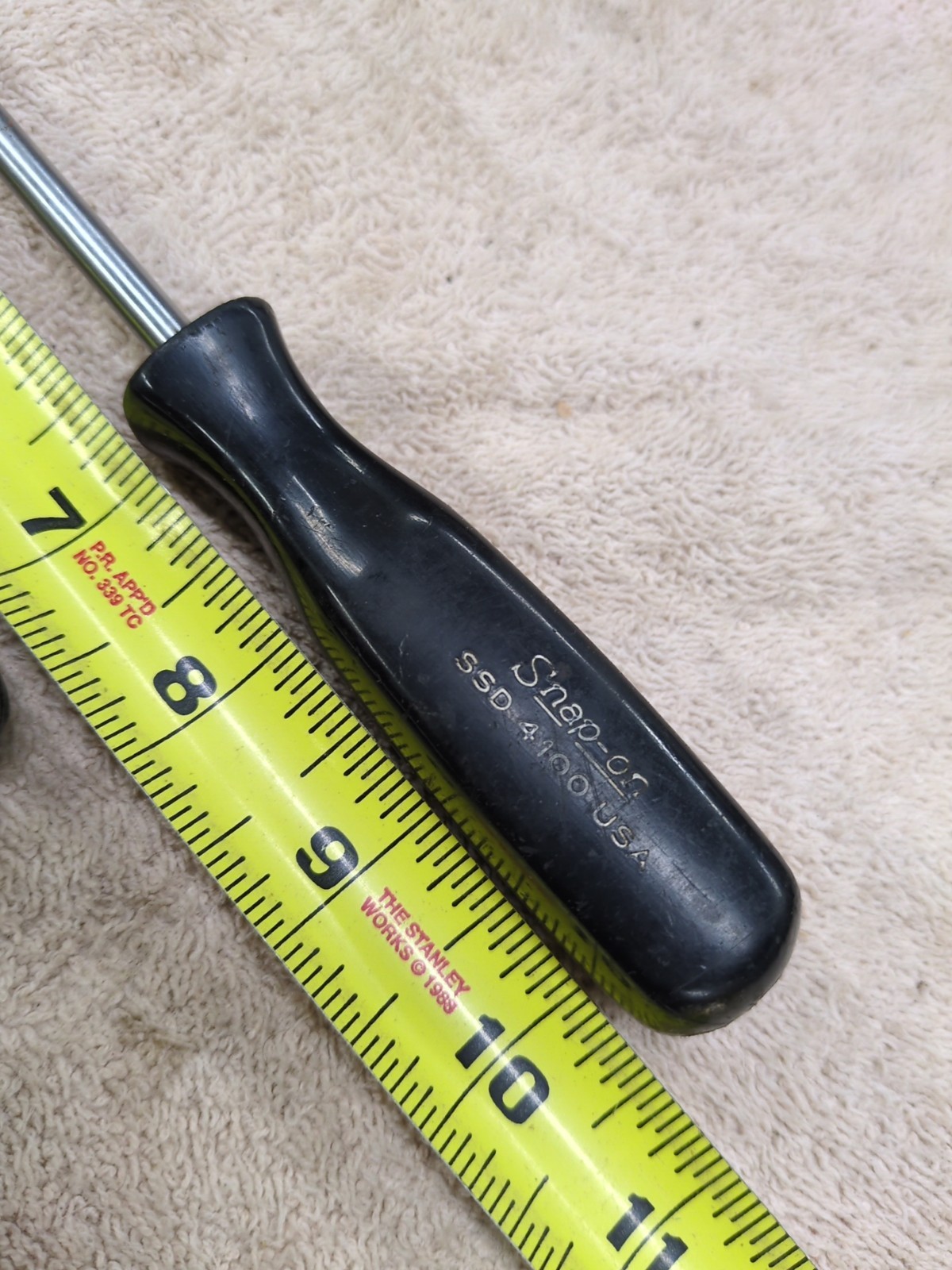 2- Snap-On Flat Slotted Screwdriver SSD4100 13.5 Inch Long & SSD4 7.5 Inch Long