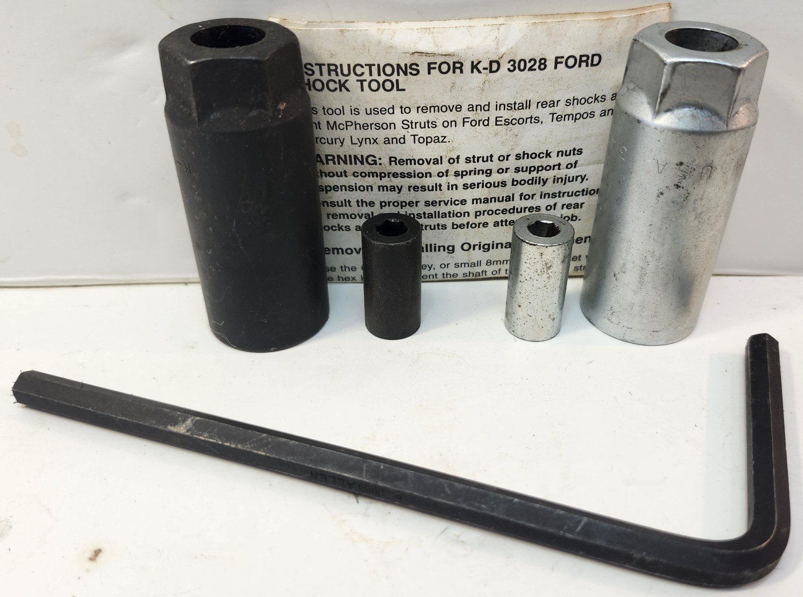 KD Tools 3028 Ford Shock / Strut Tool Kit for Escort Lynx Topaz Tempo Used 5 pic