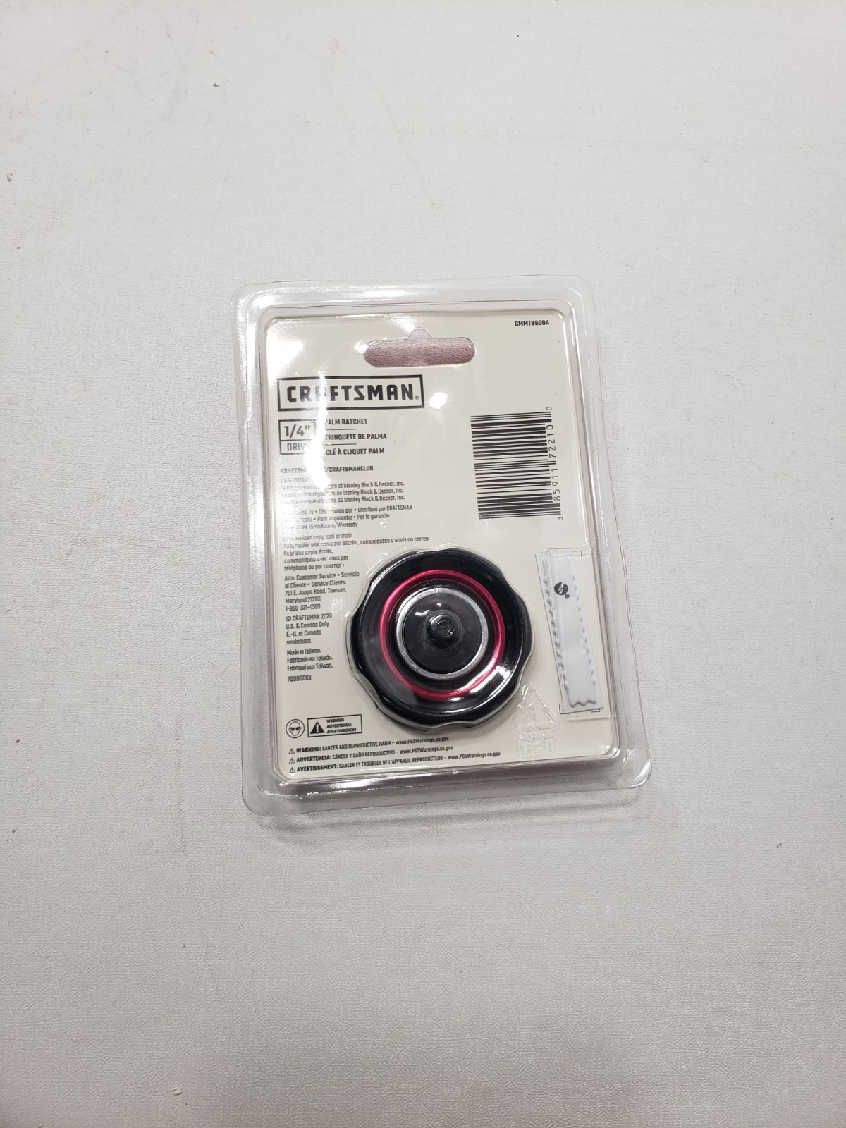 Craftsman CMMT86004 1/4” Drive Palm Ratchet 72-Tooth Sealed New Sealed