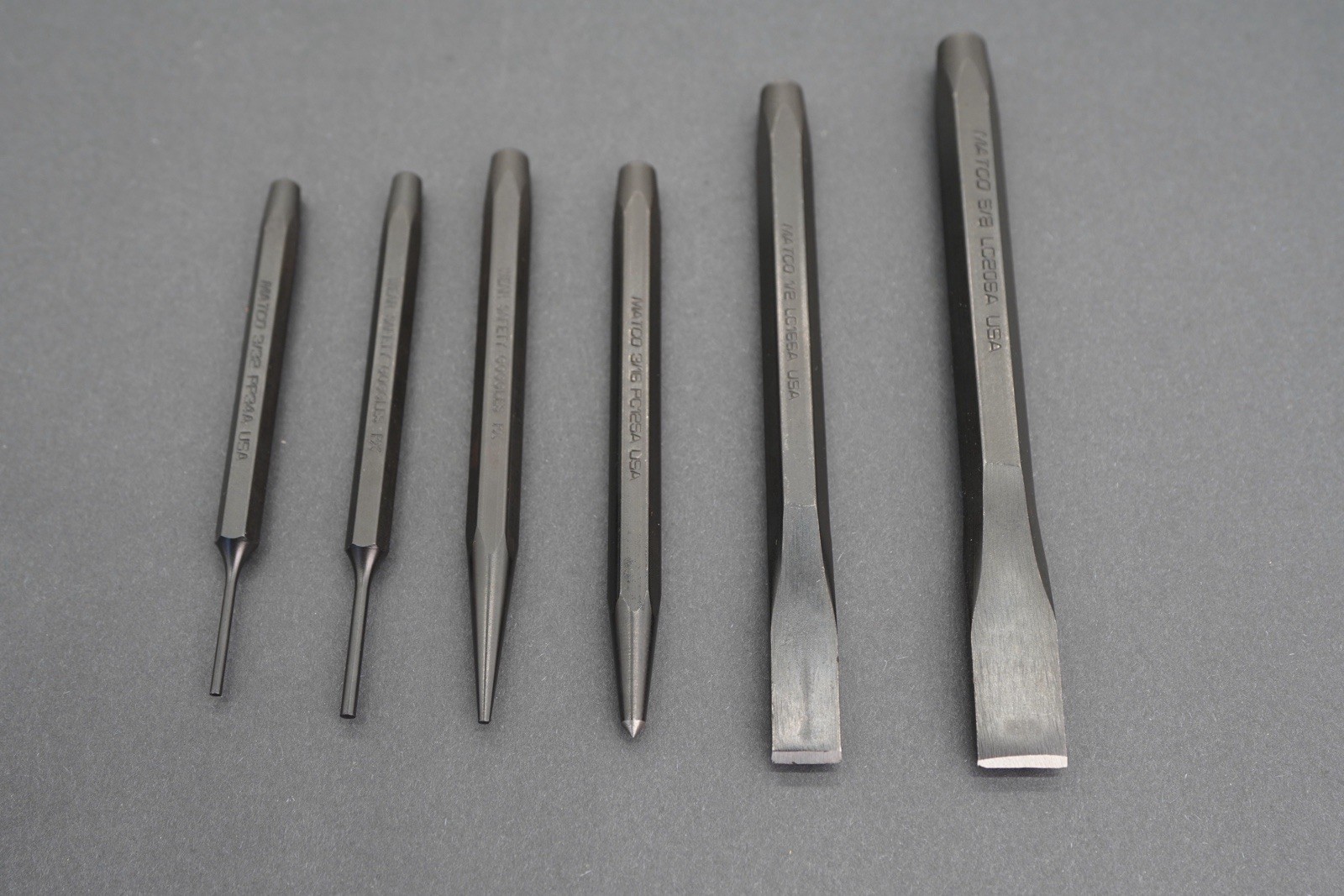 Matco Tools Hammer Ball Peen And Punch Chisel Set 7 Pieces 32oz BHG32F SPC6PA