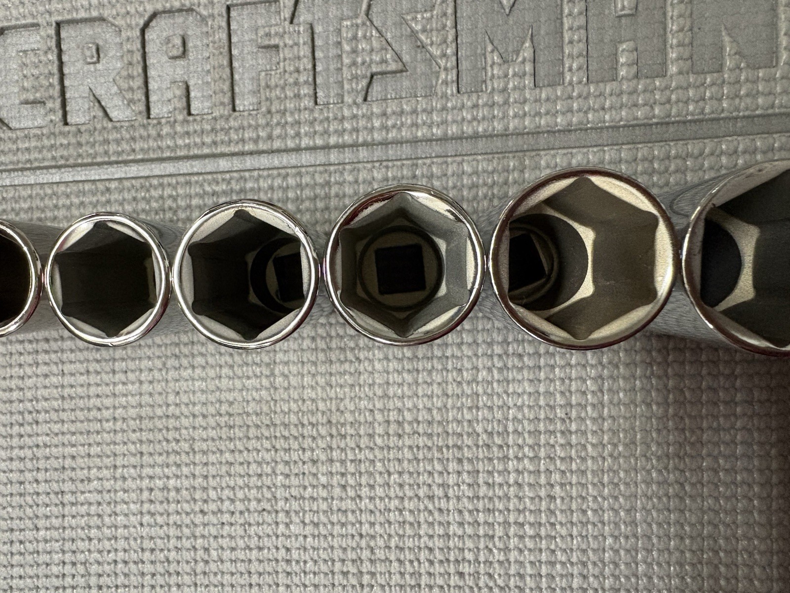 Sears Craftsman USA 11pc 1/2” Drive SAE Easy Read Sockets 1/2 – 1-1/8” Dual Mark