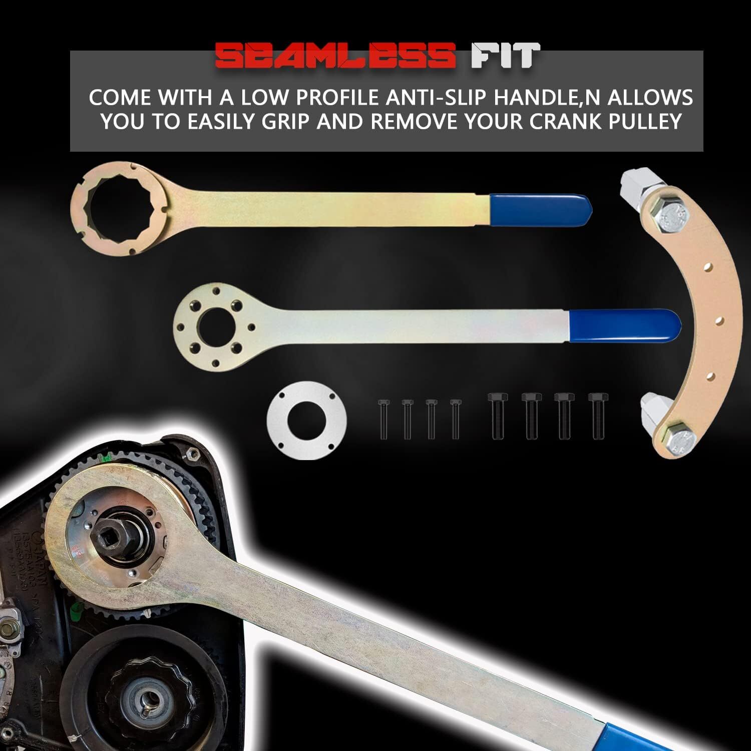 Crank Pulley & Intake/Exhaust Cam Sprocket Tool & Camlock Tool Kit For Subaru
