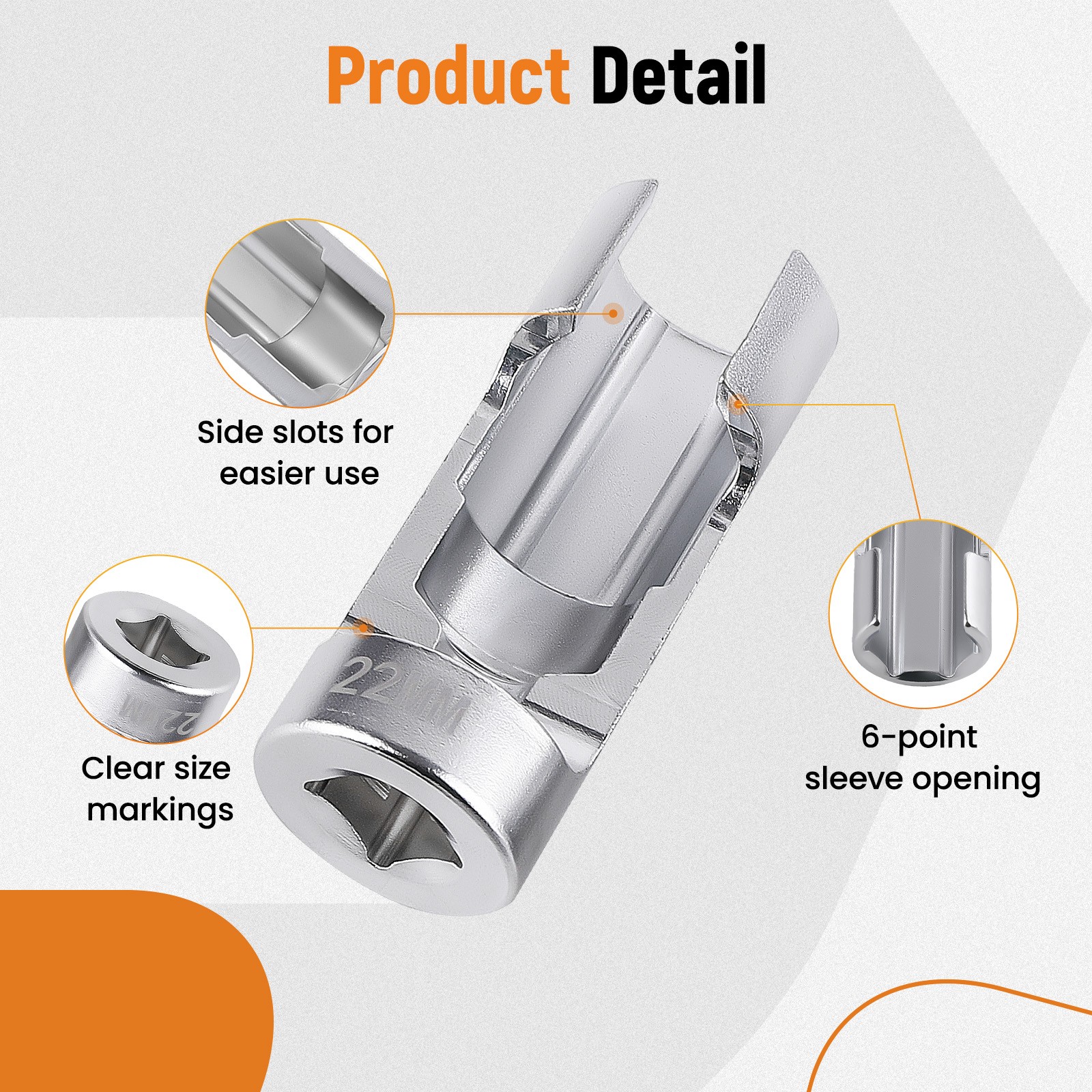 8-22mm 3/8in 1/2in Diesel Injector Fuel Line Socket Wrench Set Nut Socket
