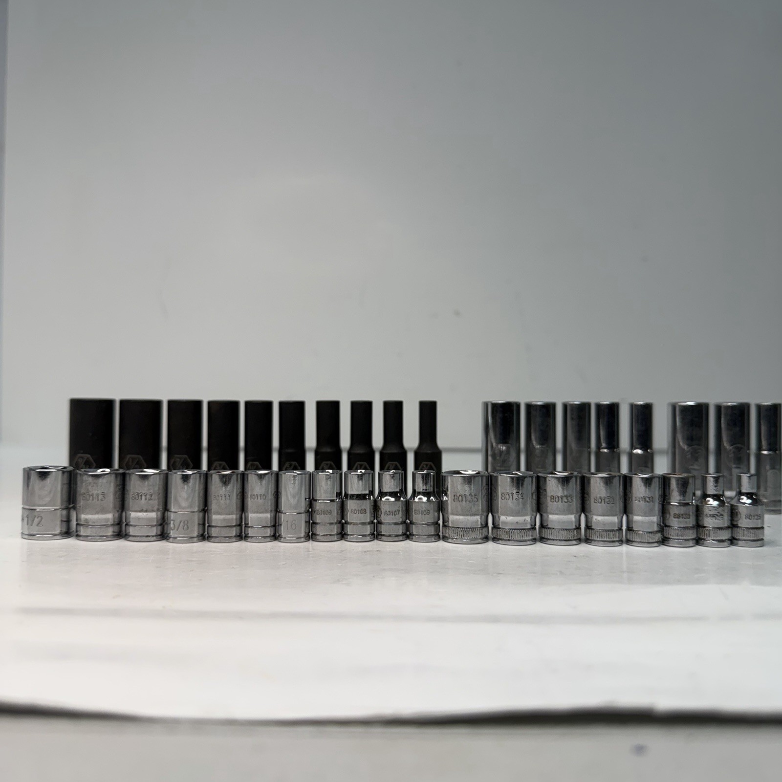 GearWrench 1/4” Drive Ratchet Socket Set 51Pc SAE Metric Impact Deep Standard