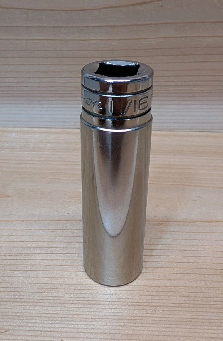 Snap-on Tools 11/16″ TS221 Deep Socket 1/2″ Drive SAE 6 Point Chrome USA Clean