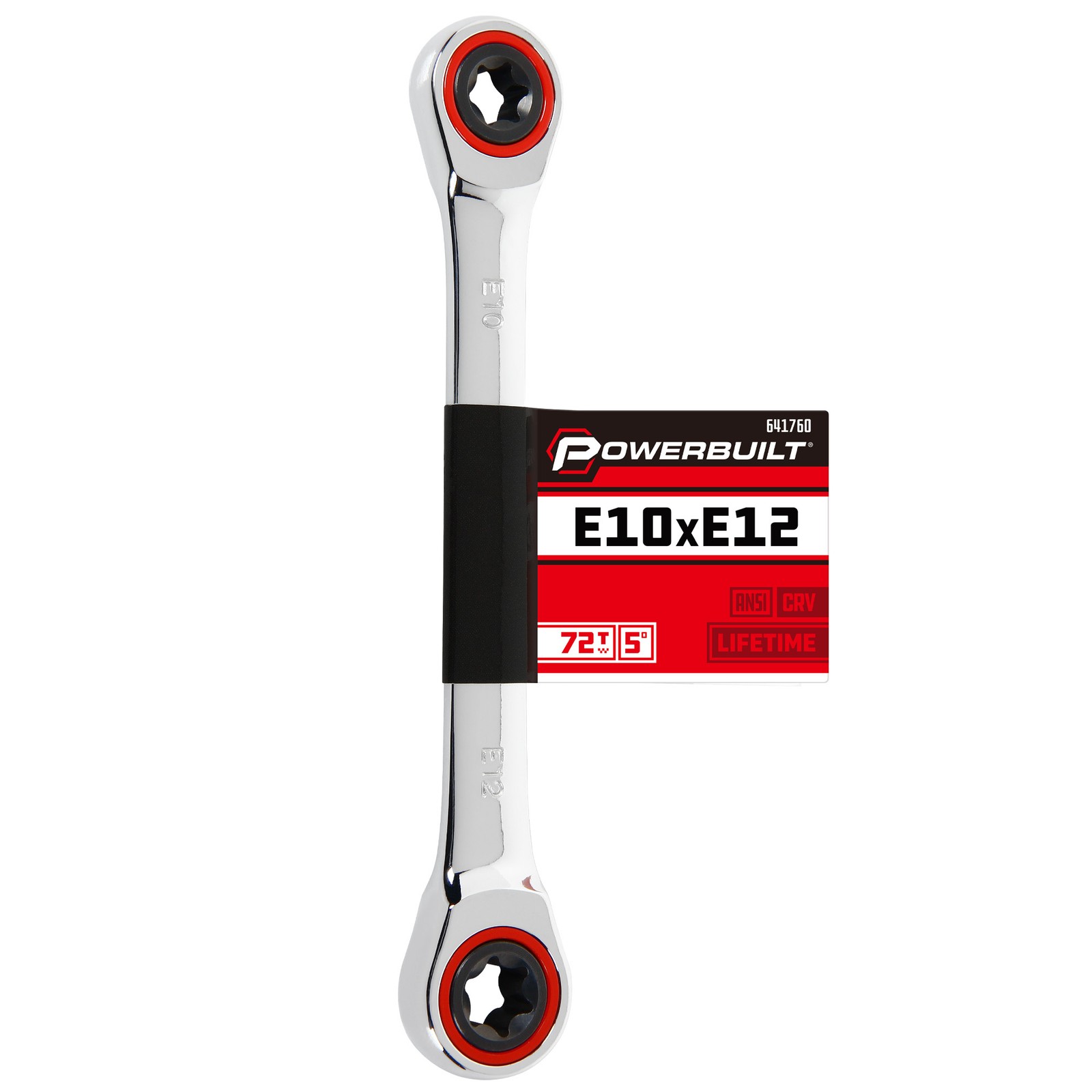 Powerbuilt Ratcheting Double Box-End E-Star Wrench – E10/E12 – 641760