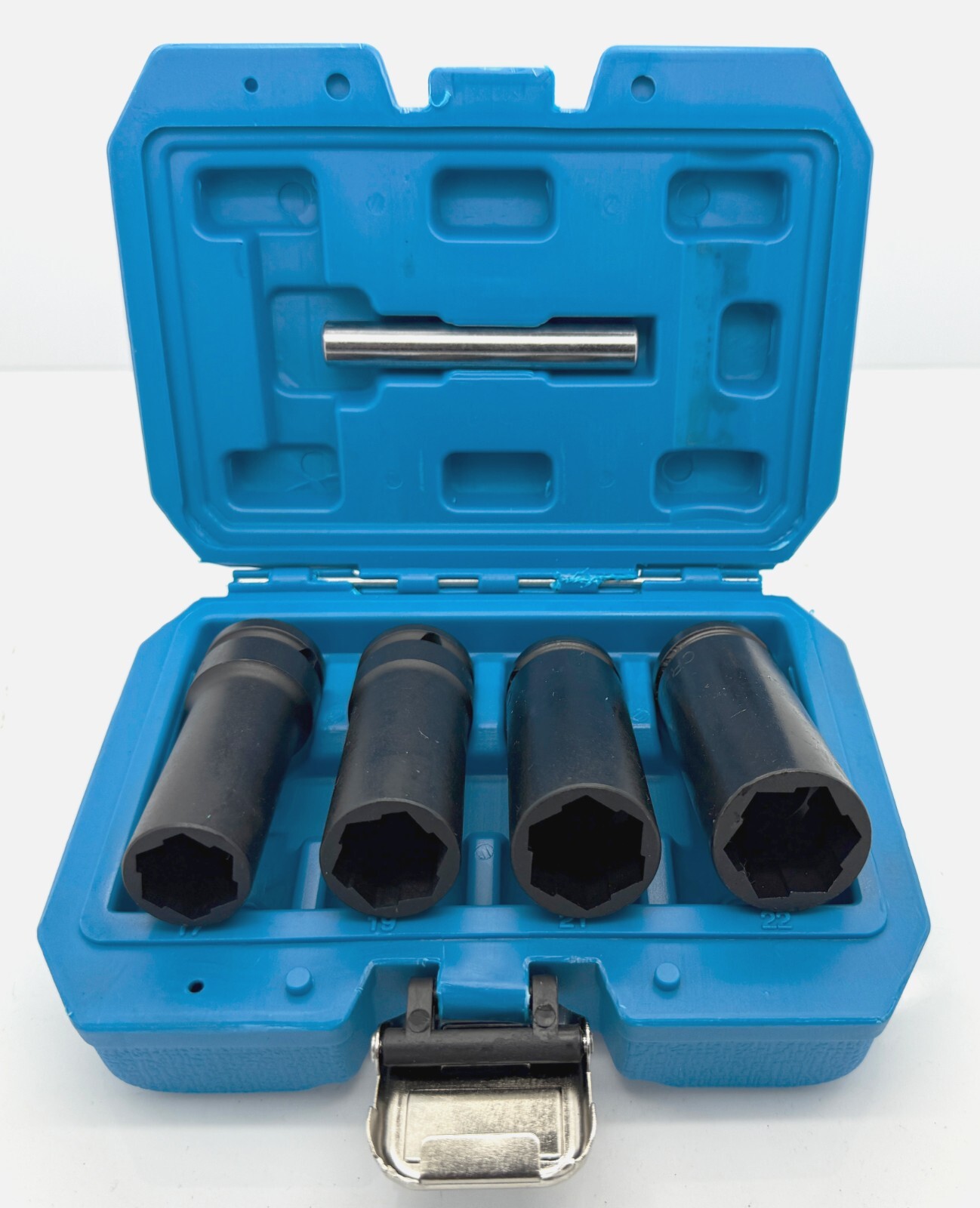 5pc NON-SLIP Deep Socket Set 4 Damaged Lug Nut & Lock Remover 17-22mm Twist SKT