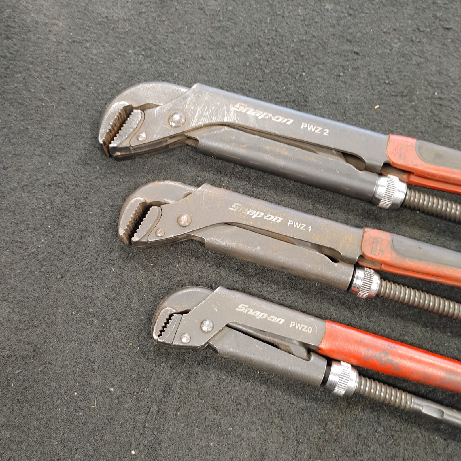 Snap-on Tools RED 3-Piece Quick Adjust Plier Wrench Foam Set PWZ300FR