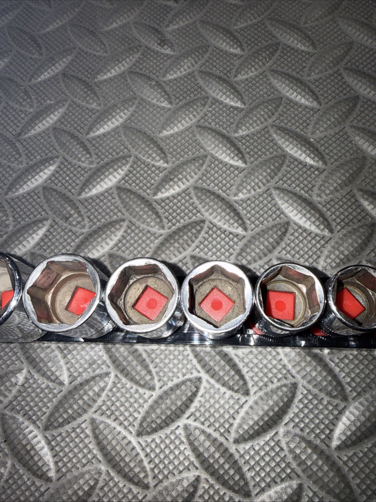 Snap On 14pc Shallow Socket Set 7mm-19mm & 21mm FSM 3/8 Dr With ABS Socket Rail