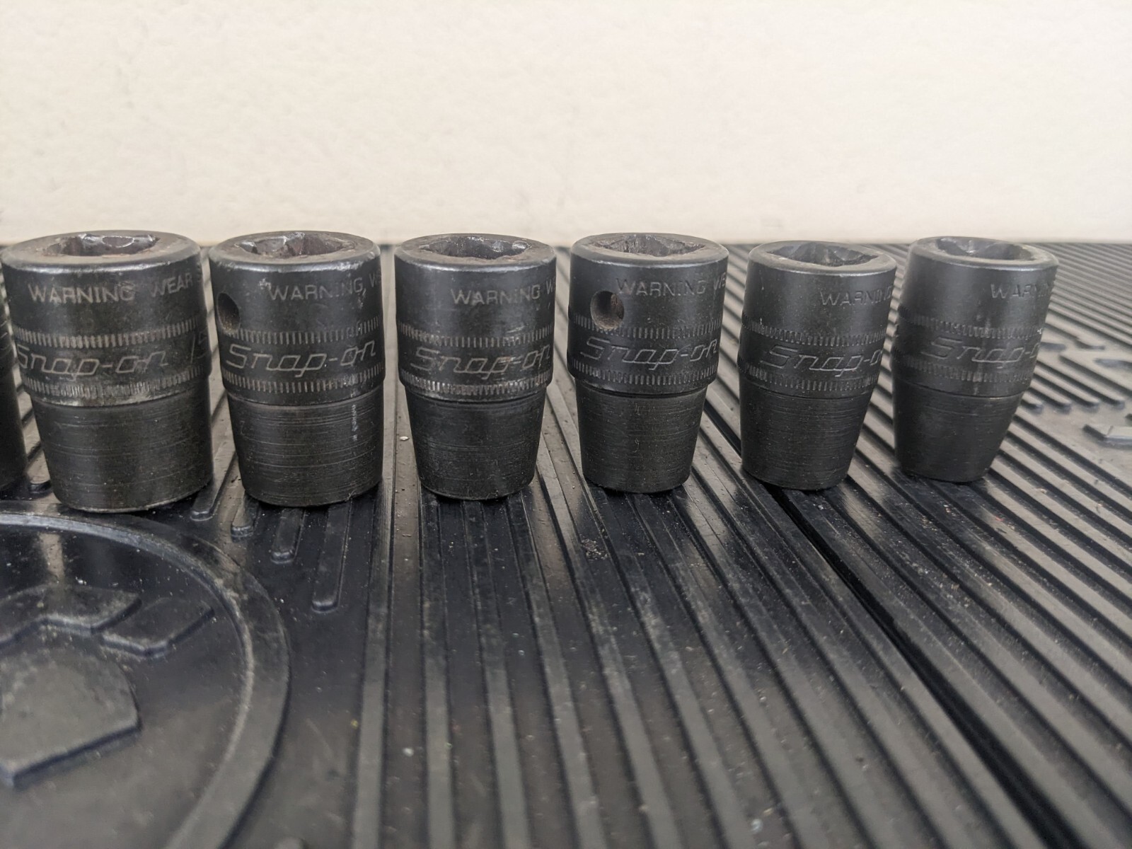 #az084 Snap-On 1/2″ Drive 6-Point Metric 10mm 24mm Shallow Impact Socket Set IMM
