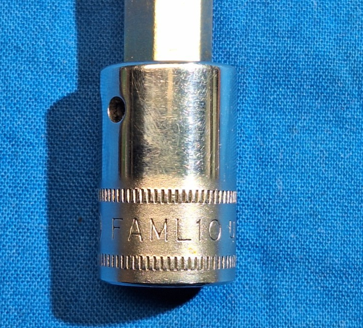 SNAP-ON FAML10 3/8″ drive extra long (5″) 10mm hex head / allen head socket