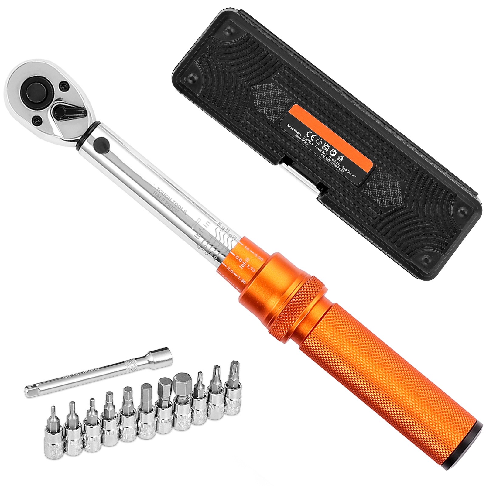 Uimoso 1/4 Inch Drive Torque Wrench Set, 20-200 lbf-in, 2.3-22.6 N.m, 72-Tooth