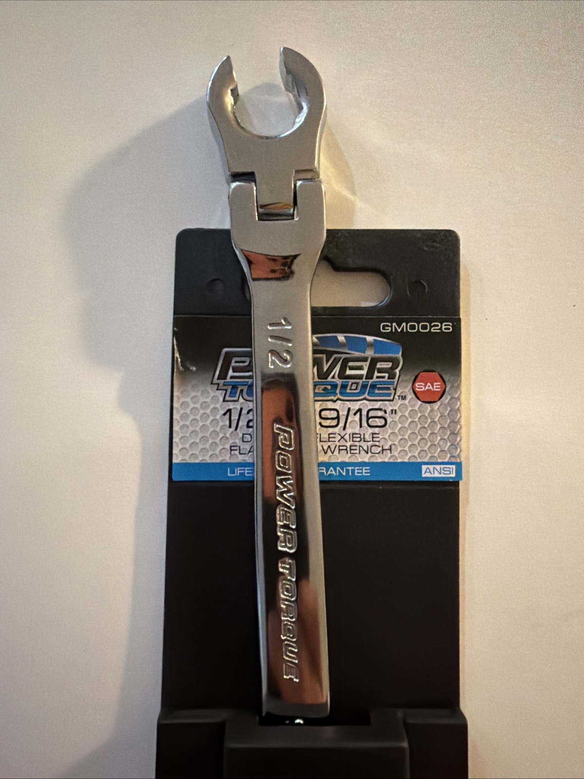 Power Torque 1/2″ X 9/16″ Double Flare Nut Flex Wrench SAE
