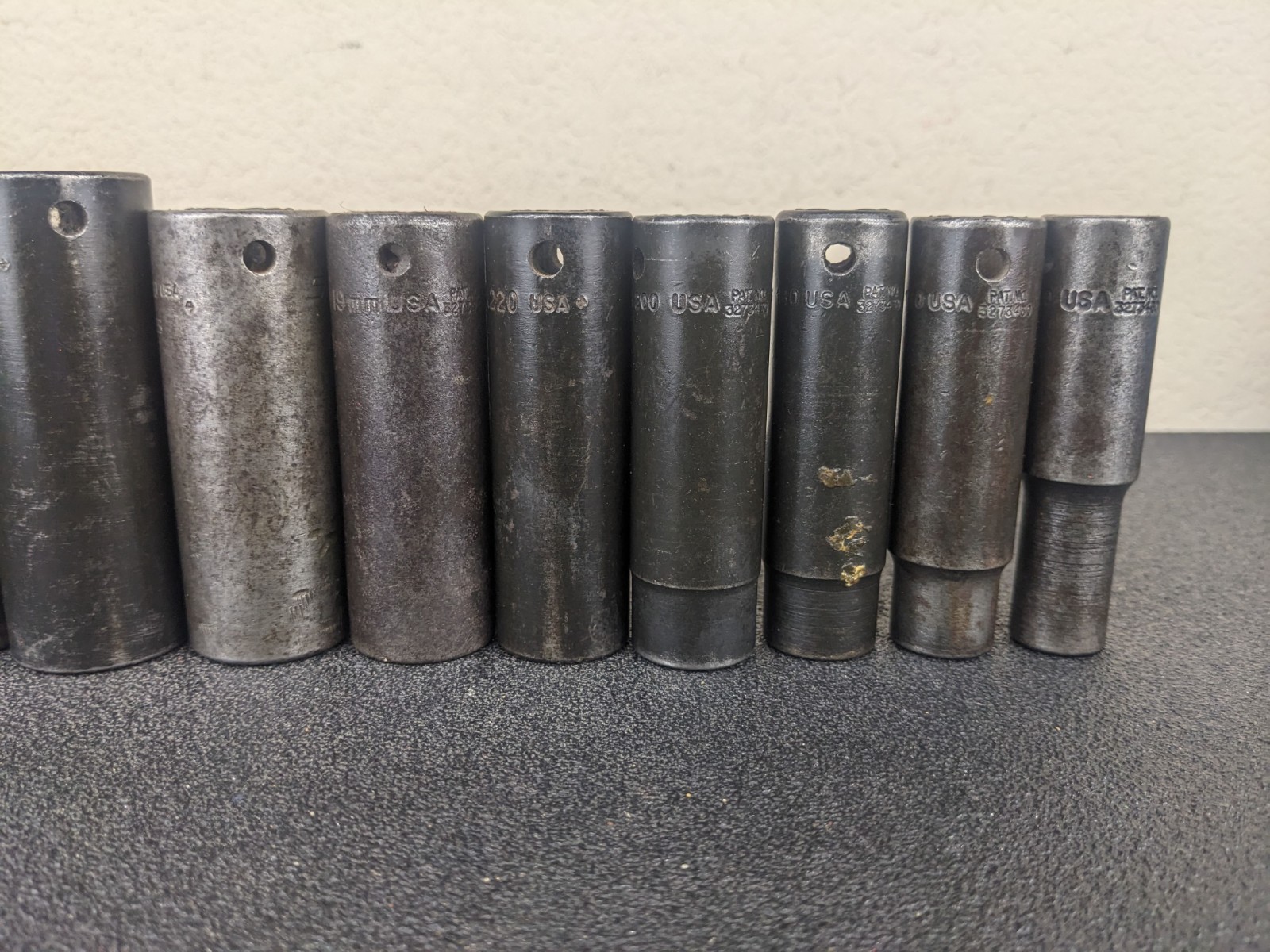 #as294 Snap On SIM 1/2″ Drive 7/16″ 1-1/16″ SAE Deep 6 Point Impact Socket Set
