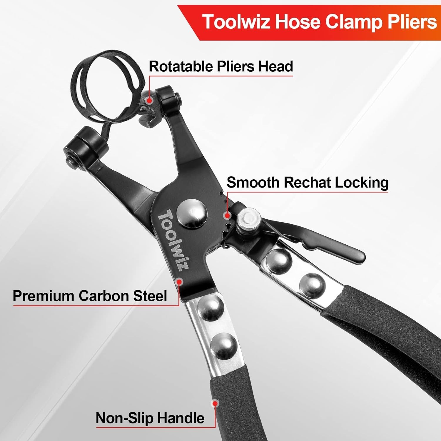 Automotive Hose Clamp Tool: Heavy Duty Carbon Steel Pliers for Easy Installation