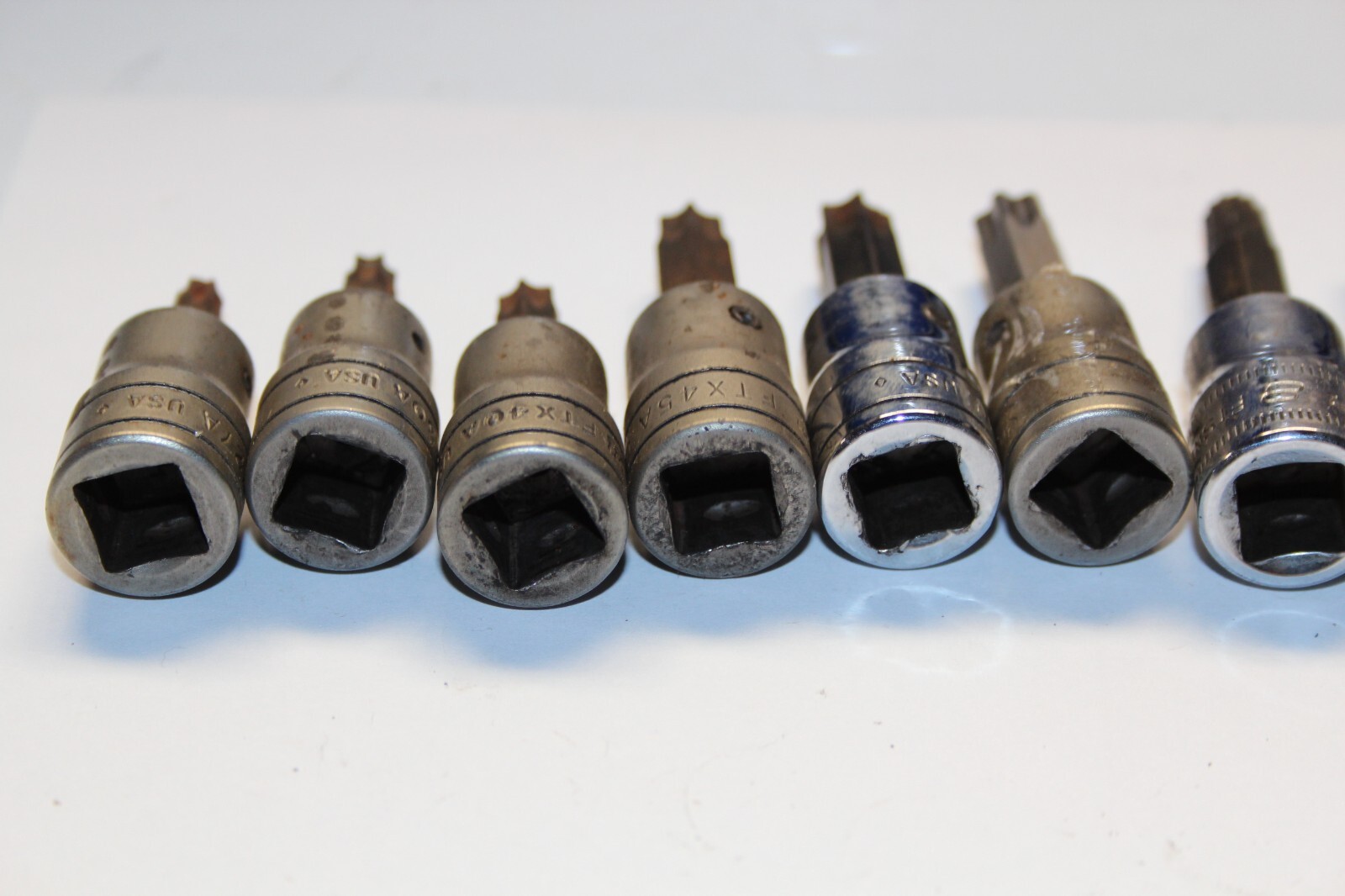 Snap-on Tools 3/8″ DRIVE HEX TORX Triple Square Bit Socket LOT USA 15pcs