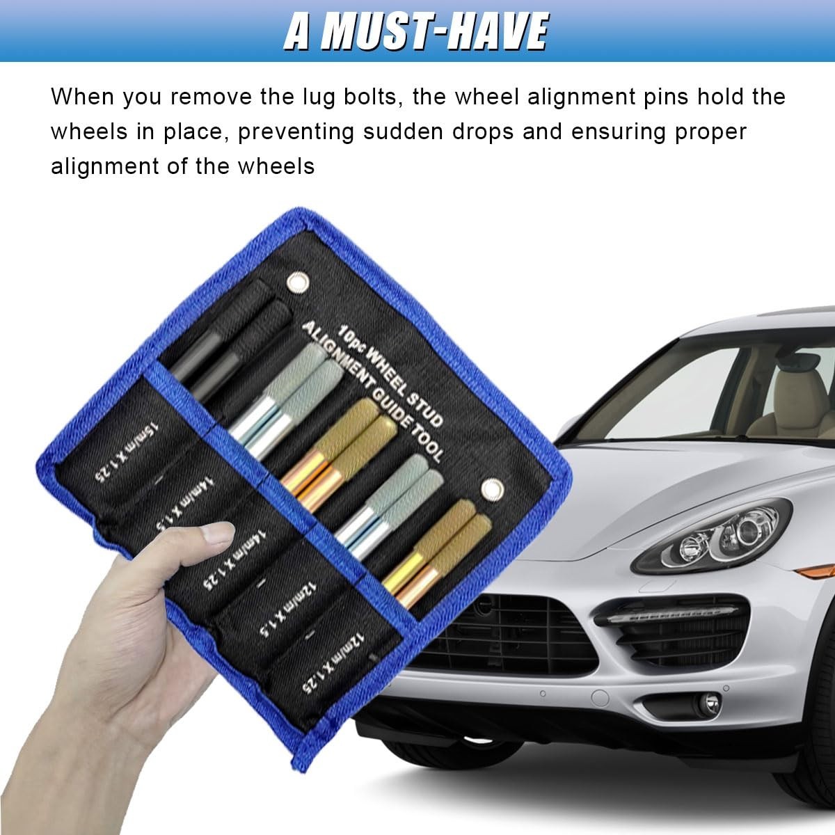 10PCS Wheel Alignment Pins & Hanger Tool Kit, Tire Mounting & Balancing Guide