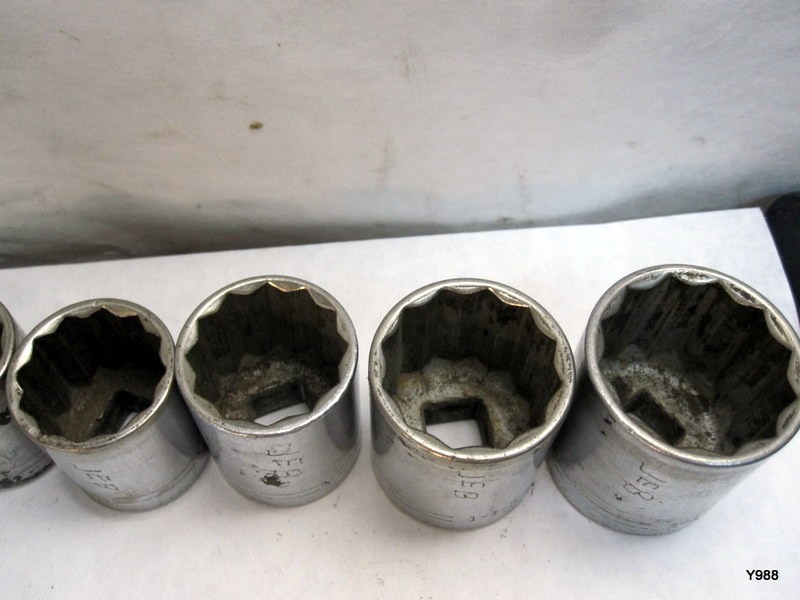 CRAFTSMAN set of 7 JEB sockets mix lot see description