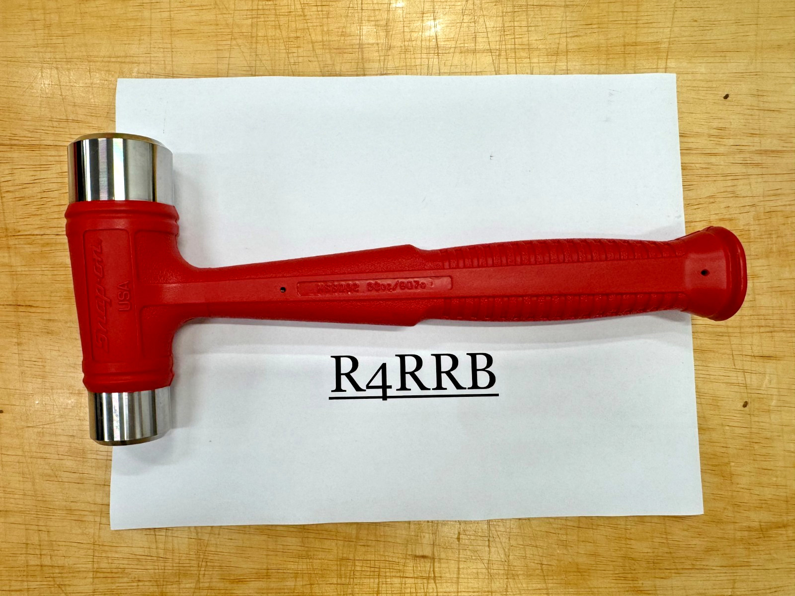 Snap-on Tools USA NEW RED 32oz / 907g Dual-Face Drilling Dead Blow Hammer HSSD32