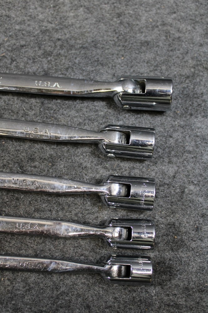 SK Tools Metric Flex Head Combination Wrench Set 10mm-19mm w/Tray (458903)