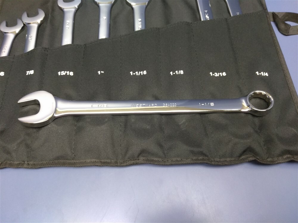 Westward 54DF92 Combination Wrench 8-Piece Set, 12-Point