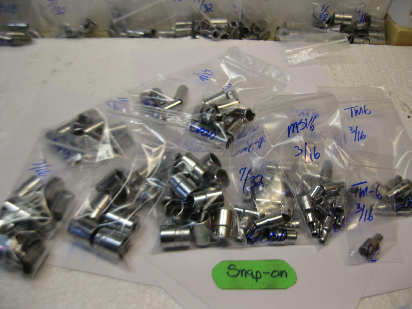 Snap-on vintage tools 1/4 drive SAE 6 point sockets sold each FAIR!