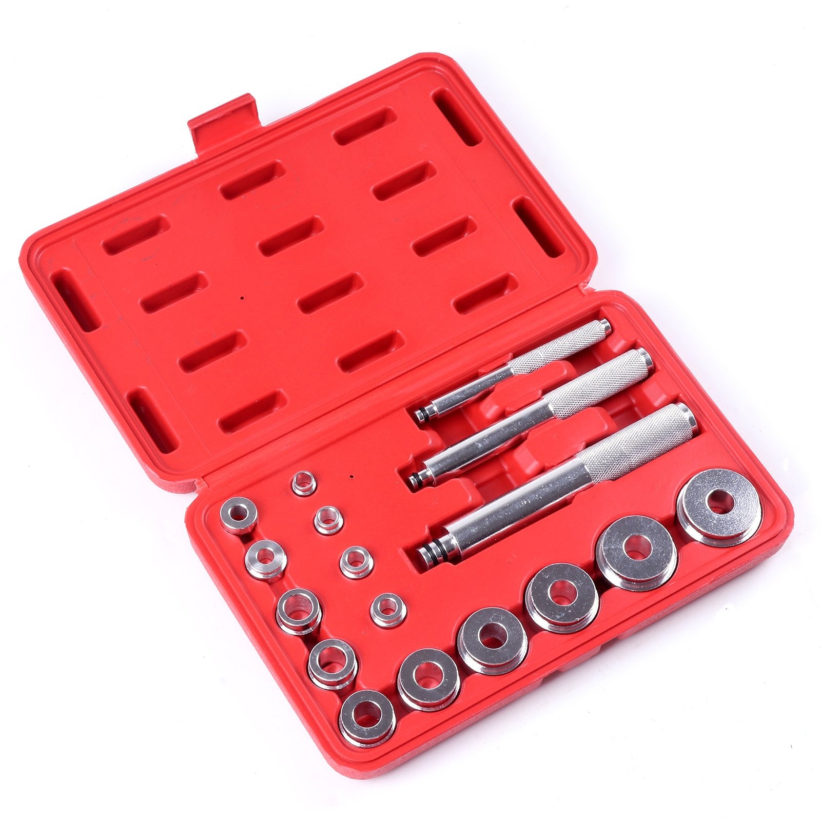 17Pc Bearing Race Seal Driver Disc Tool Wheel Axle Bushing Installer Remover Kit