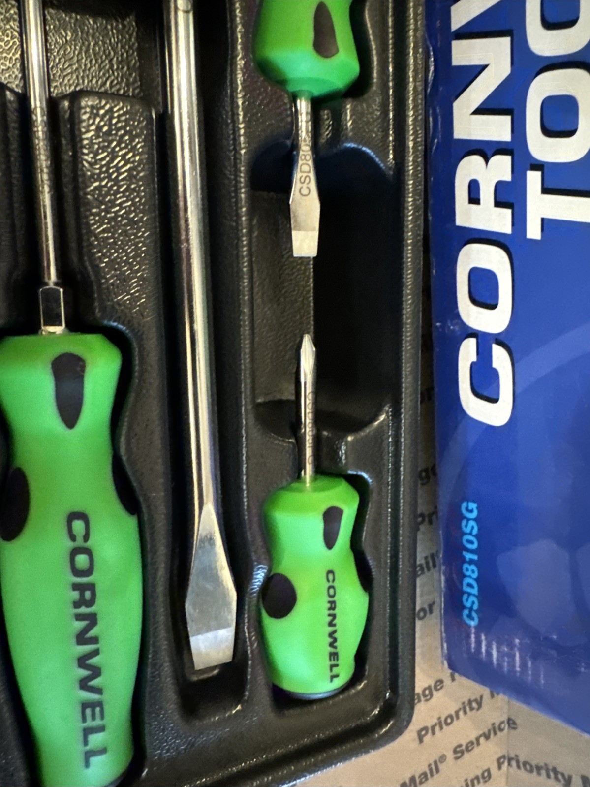 Cornwell Tools 10pc. Screwdriver Set Green Flat & Philips (CSD810SG)