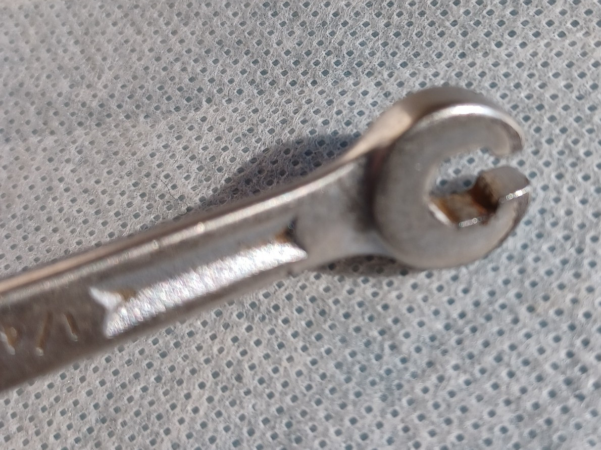 Vintage Snap-On RXH810S 1/4” & 5/16” SAE Flare Nut Line Wrench ~ USA