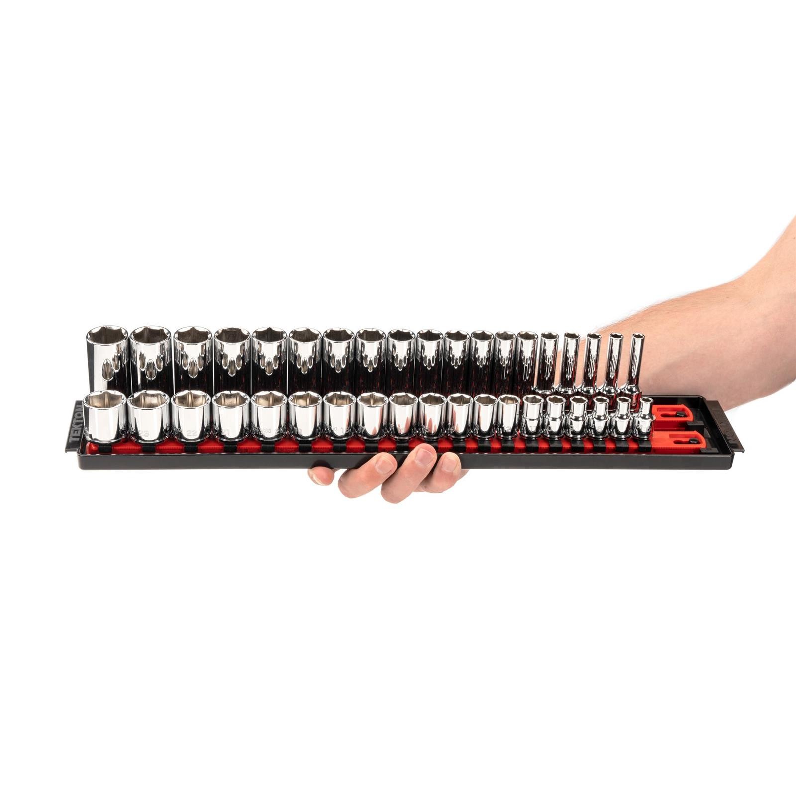 Tekton SHD91220 3/8″ Drive 6-Point Socket Set, 68-Piece