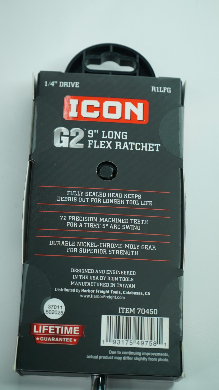 ICON G2 1/4″ Drive Long Flex Ratchet R1LFG NEW w/Comfort Grip FREE SHIPPING📦